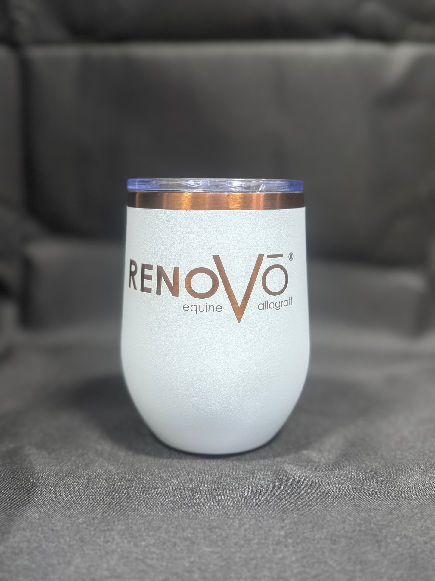 Rose gold RenoVo stemless wine tumbler