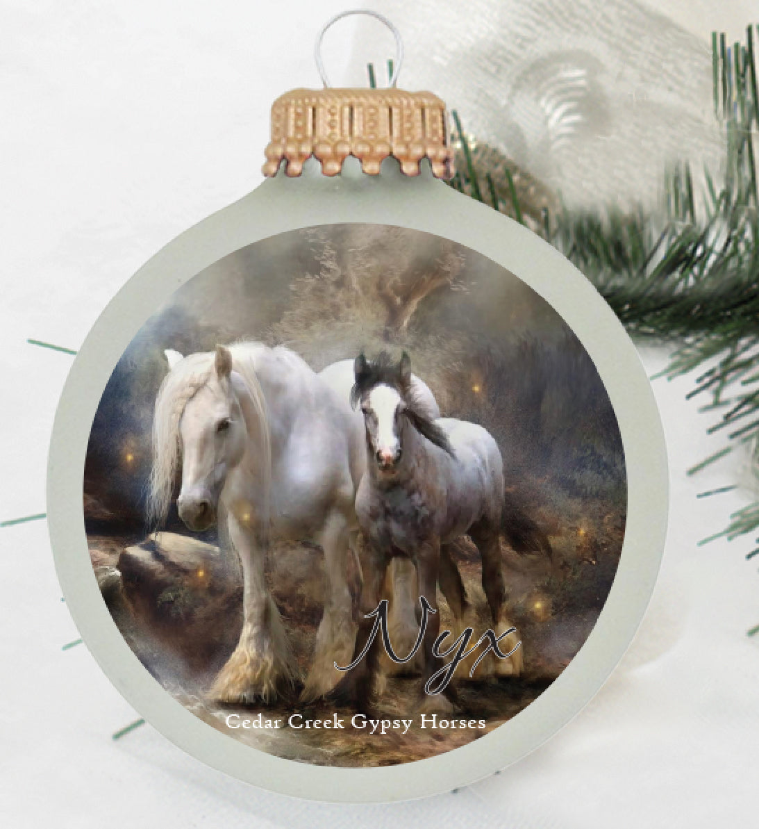 Gypsy Horse Christmas Ornaments Set (4 Ornaments)